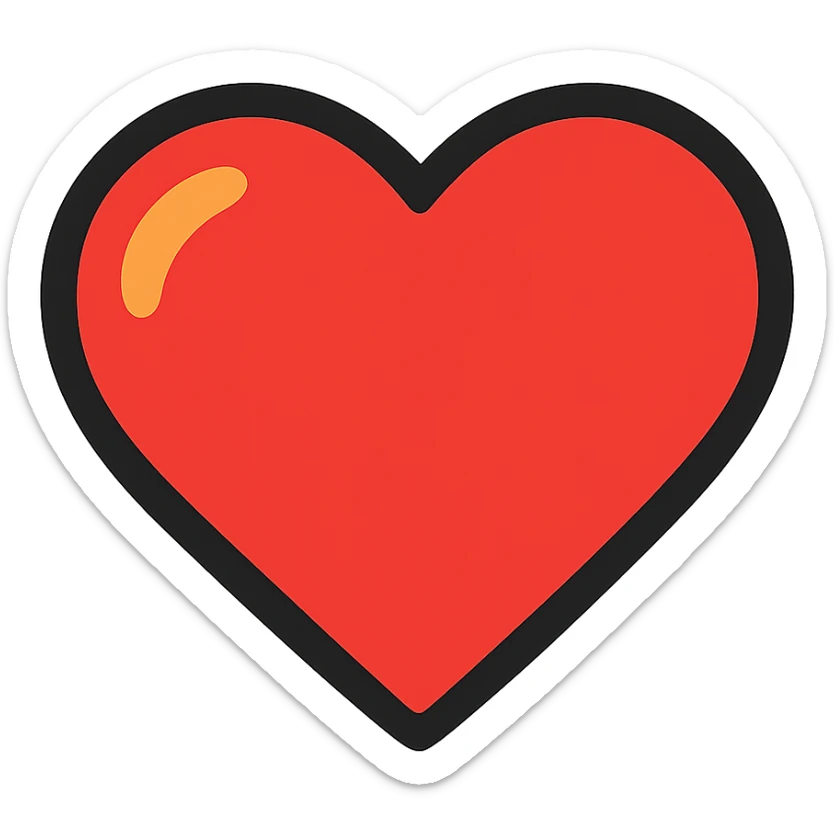 A heart emoji sticker