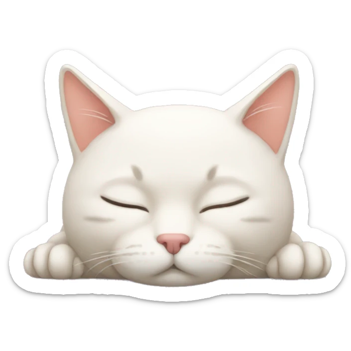 Sleeping cat sticker