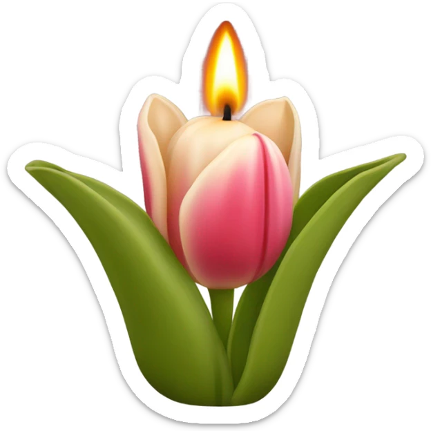 tulipan candle sticker