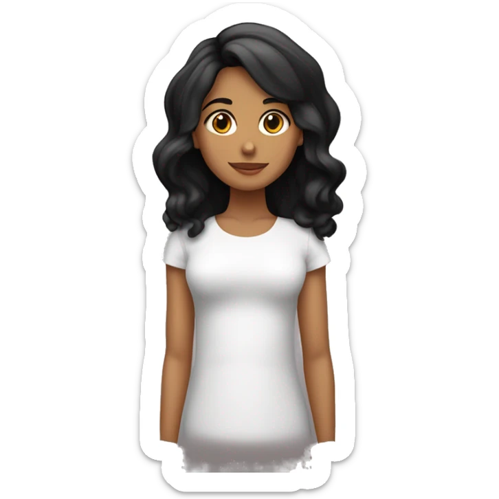 Dos madres una morena pelo corto y otra trigueña clara cabello largo negro y niña blanca con pelo largo sticker