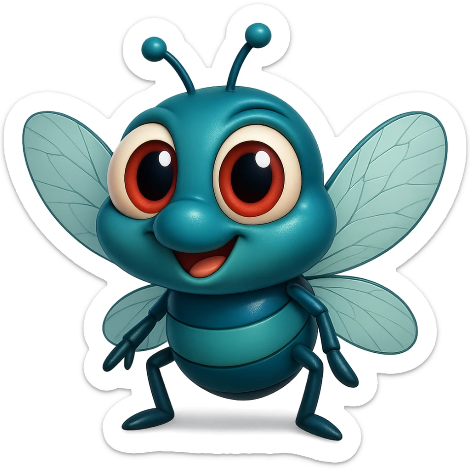 can you mix these two images, make it 3d cartoony and cute. trasparent background sticker