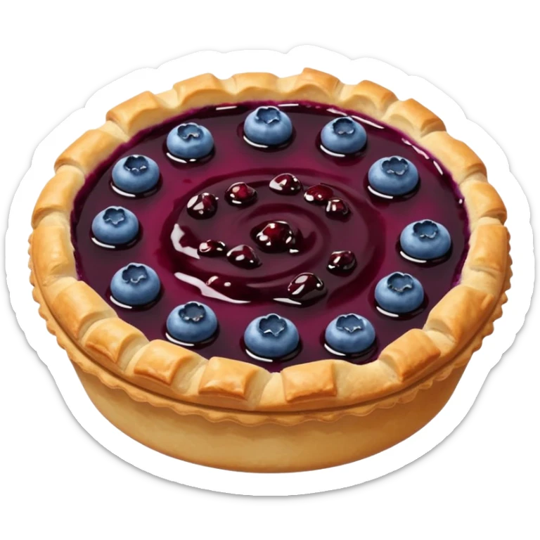 Make an emoji of a blueberry pastry (small) that's broken off a bit so you can see the blueberry jam sticker