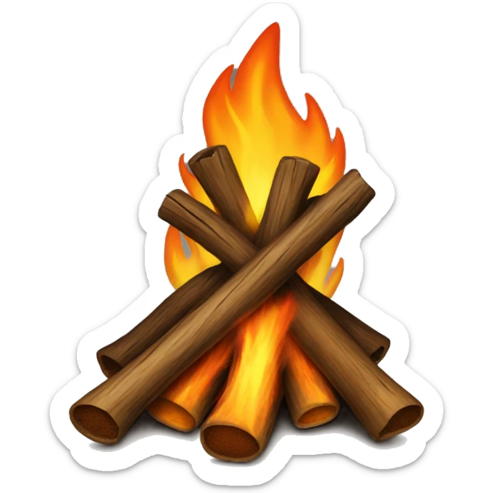 A bonfire sticker
