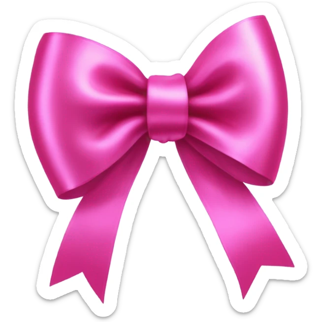 Pink bow sticker