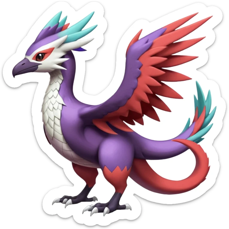  Nargacuga-Latias-Noibat-Noivern-Silvally-Pokémon-Fakémon-fusion (full body) sticker