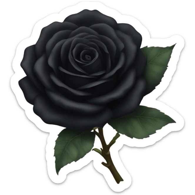 Black rose sticker