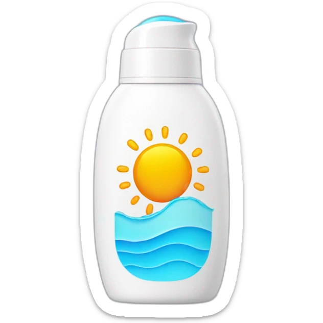 Sunscreen bottle sticker