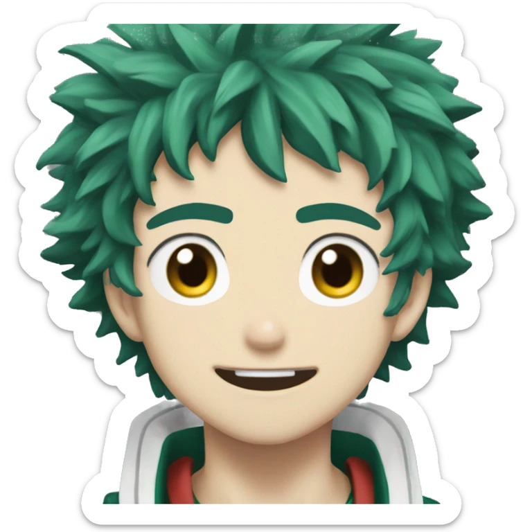 Create an emoji of izuku midoryia from my hero academia  sticker
