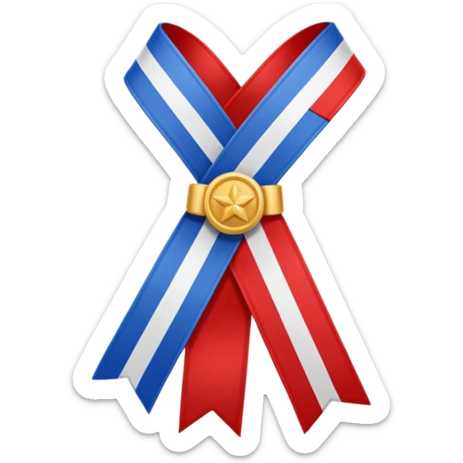 the mayor’s sash (with the color of french flag) sticker