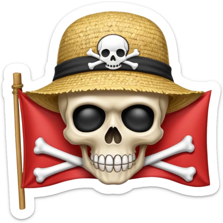 Can u create a emoji thats the straw hats flag of one piece in style of anime sticker