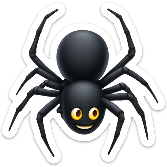 Black spider  sticker