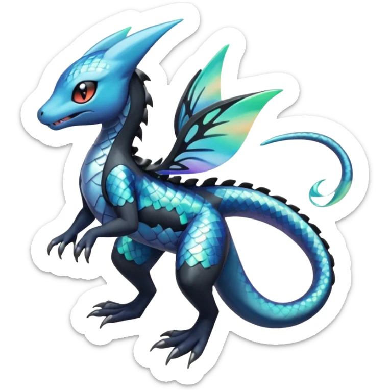 Meloetta-Dewott-Salandit-Nargacuga-Pokémon-Fakémon-fusion-hybrid-creature sticker