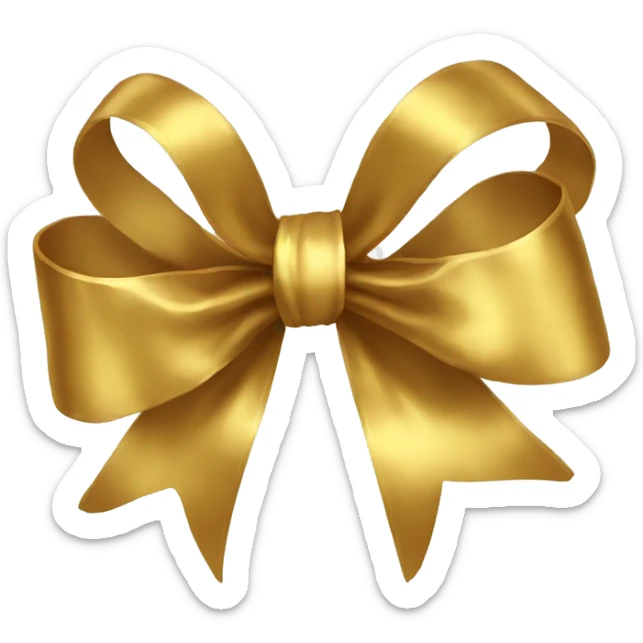 gold bow sticker