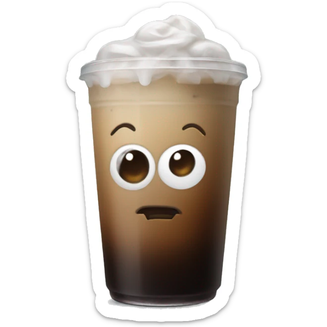 Gothic iced coffee sticker