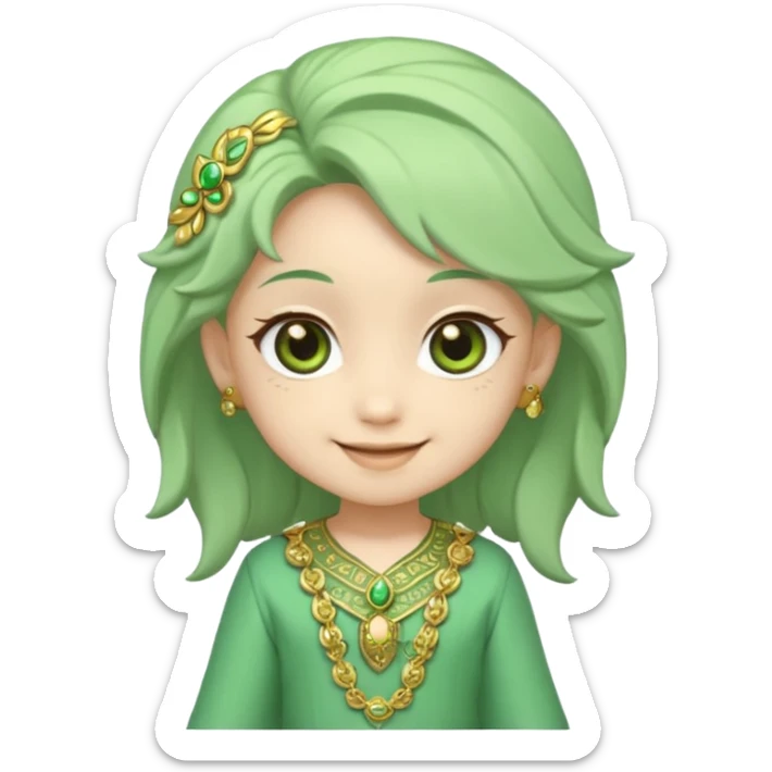 i want to create an emoji of paisa from league of legends with the chibi style sticker