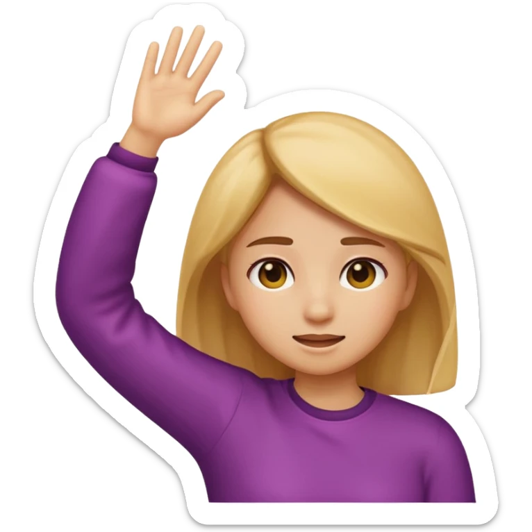 a emoji girl dabbing. (one hand to head other in the air)  sticker