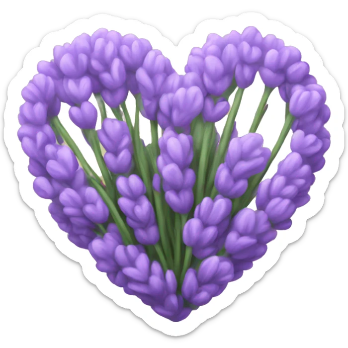 Lavender heart sticker