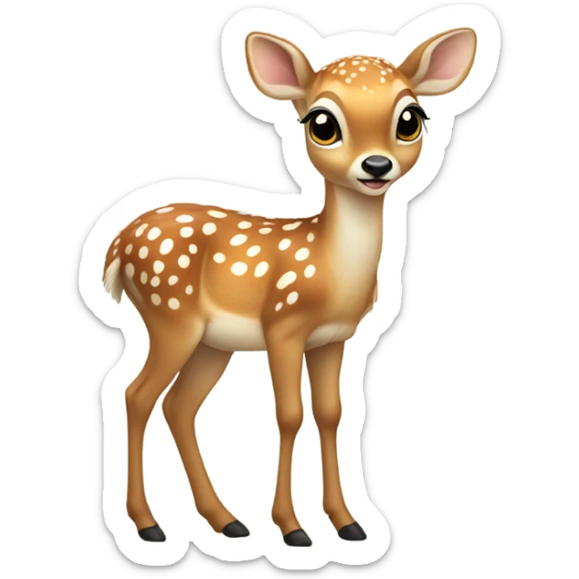 Baby deer sticker