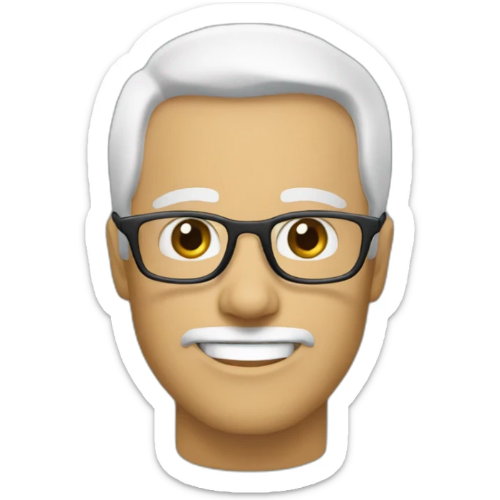 white-tommsmoro-with-glasses sticker