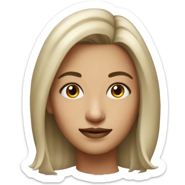 realistic portrait of a woman  sticker