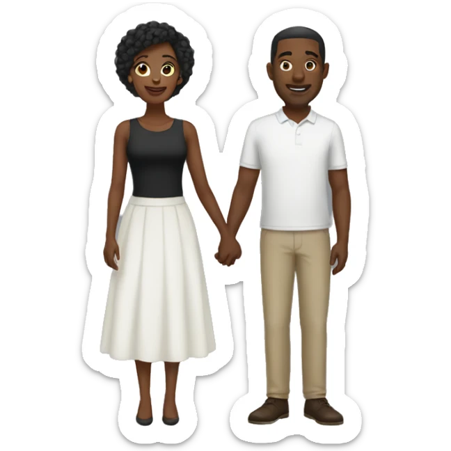 Black couple  sticker