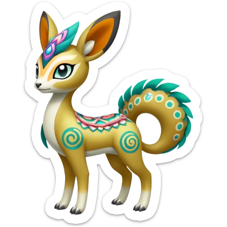 Meloetta-Vernid-Fionbri-Pokémon-Digimon-Fakémon-fusion-hybrid-creature sticker