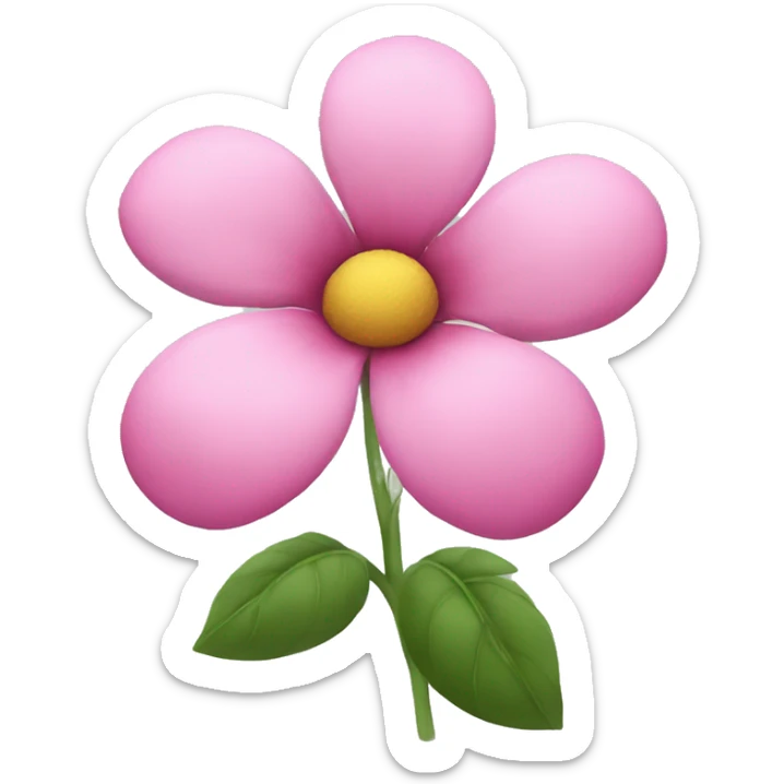 pink flower sticker