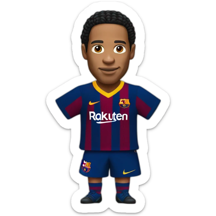 Ronaldinho Face with jersey of Football Club Barcelona sticker