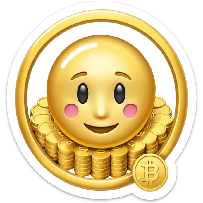 The secret to success emoji that looks like digital currency sticker