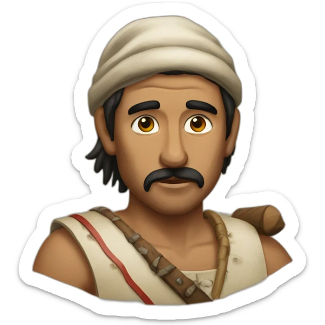 In Santa Tecla, the Europeans decided to fight the Indians. sticker