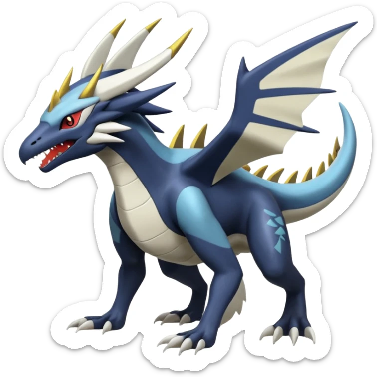 Silvally-Nargacuga-Latios-Giratina-Salandit-Pokémon-Fakémon-fusion-animal-hybrid-creature sticker
