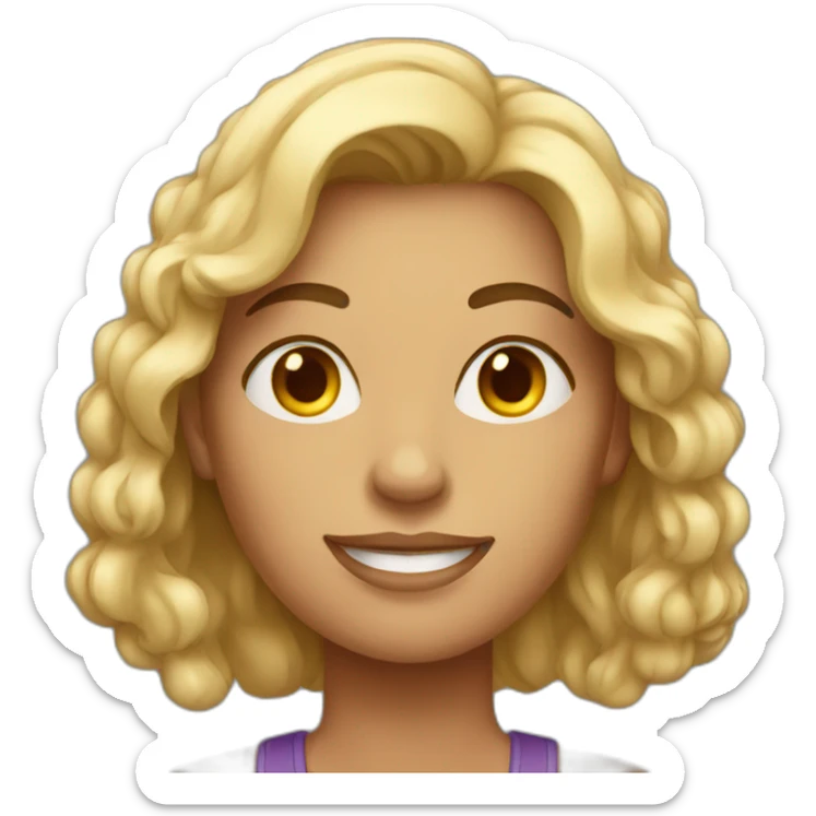 Tall buff woman sticker