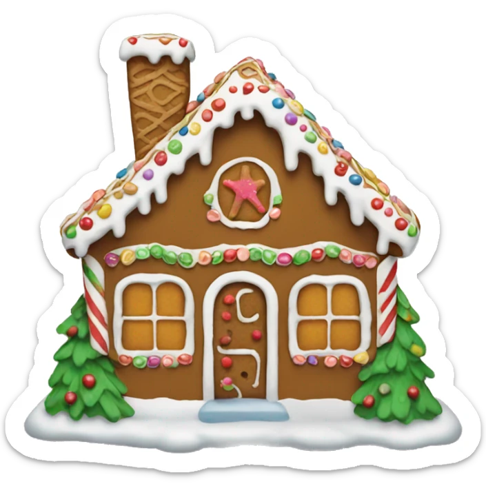 Gingerbread house sticker