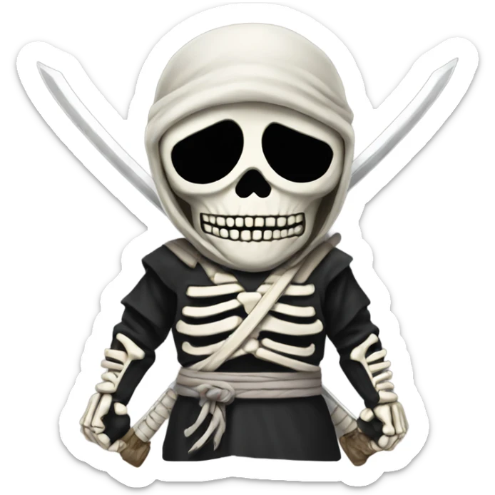 Skeleton ninja sticker