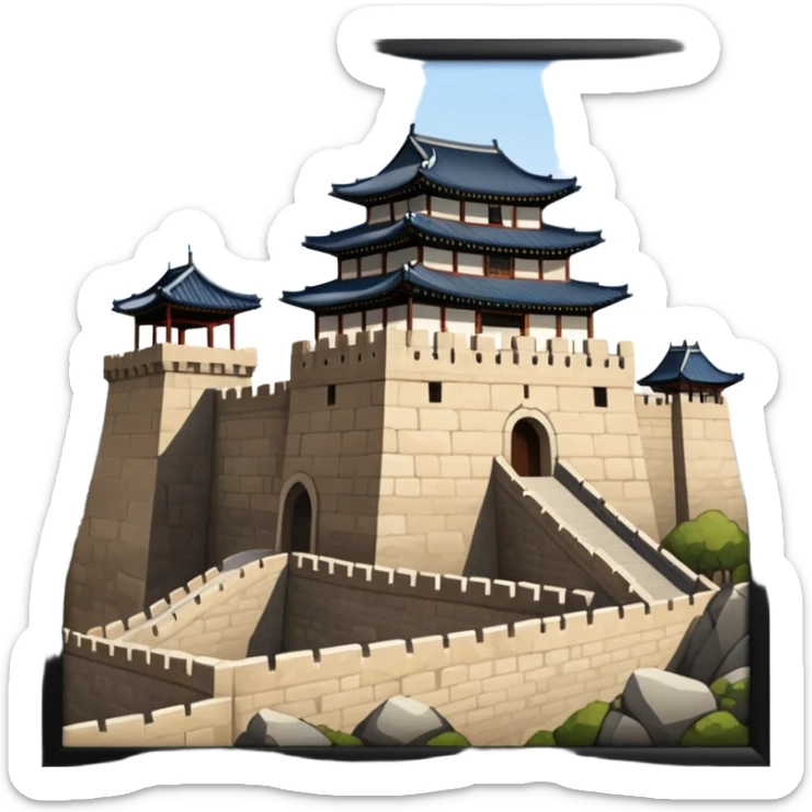 South Korea suwon Hwaseong Fortress Palace castle sticker
