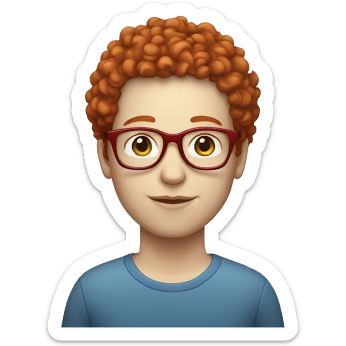:person-with-red-curly-hair-pale skin and blue glasses sticker