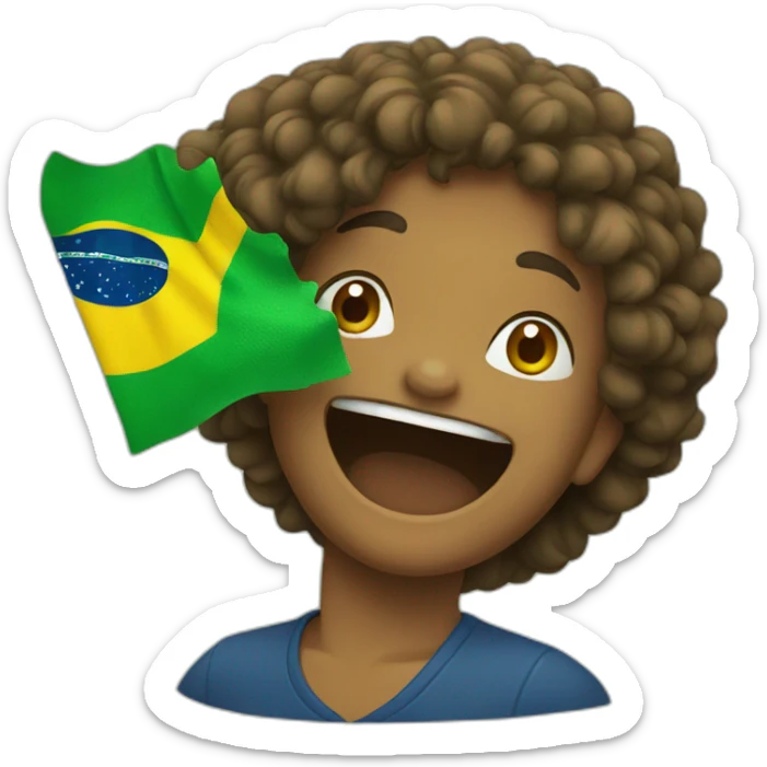 happy brazilian sticker