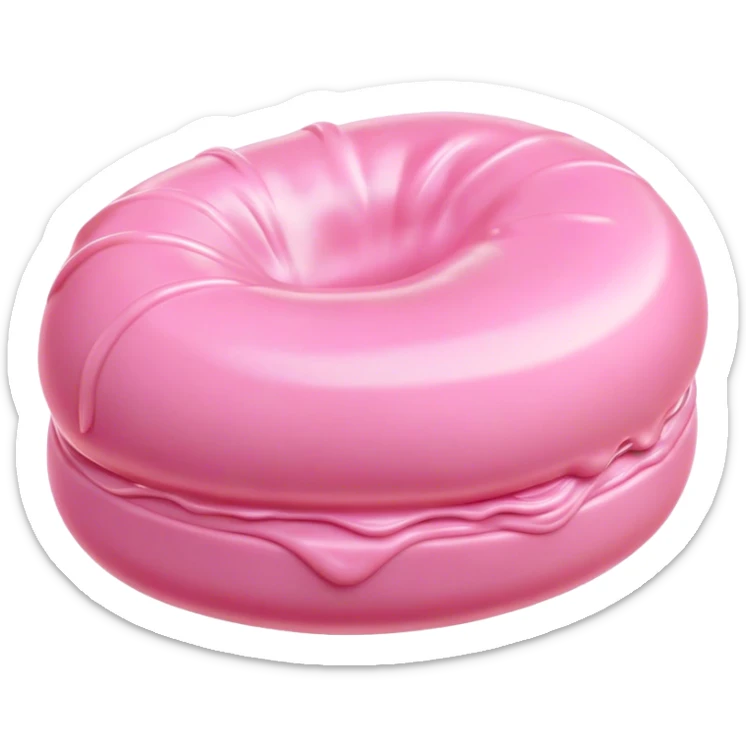 Cinematic Realistic Opaque Pink Slime, smooth and buttery with a pastel pink hue, ultra-glossy with a soft sheen, subtle folds and ridges forming as it moves, reflecting gentle highlights, glowing with a delicate, creamy texture, evoking a sense of playful satisfaction. sticker