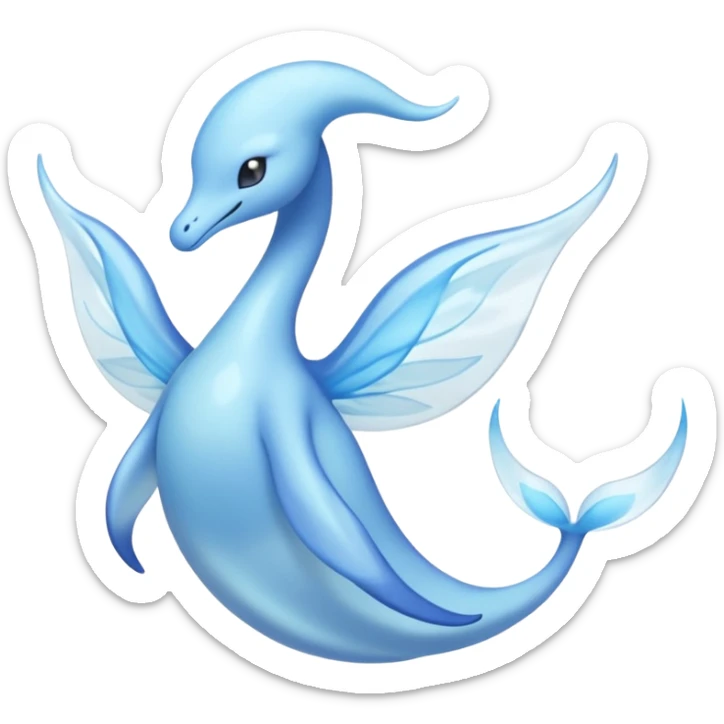 Gorebyss-Cresselia-Amaura-Pokémon-hybrid-fusion-creature (full body) sticker
