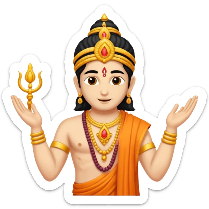 hindu god begins of maing miraclous karma making of humans sticker