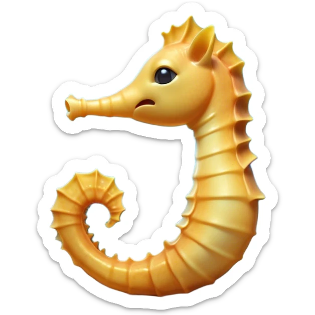 Cinematic Cute Yawning Sea Horse Portrait Emoji, Head tilted slightly with a dramatic, wide-open yawn, showcasing a petite, elegantly curved seahorse with a softly drooping tail and sleepy, half-closed eyes, Simplified yet irresistibly adorable features, highly detailed, glowing with a soft, cozy aquatic glow, high shine, relaxed yet expressive, stylized with a dash of whimsical marine charm, soft glowing outline, capturing the essence of a drowsy yet affectionate seahorse that appears ready to stretch out for a nap! sticker