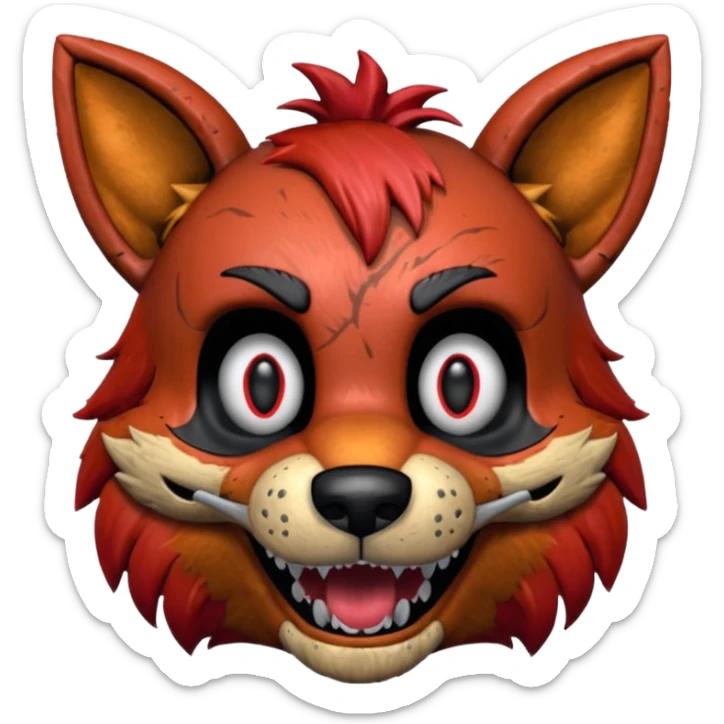 The head of Foxy of five nights at Freddy sticker