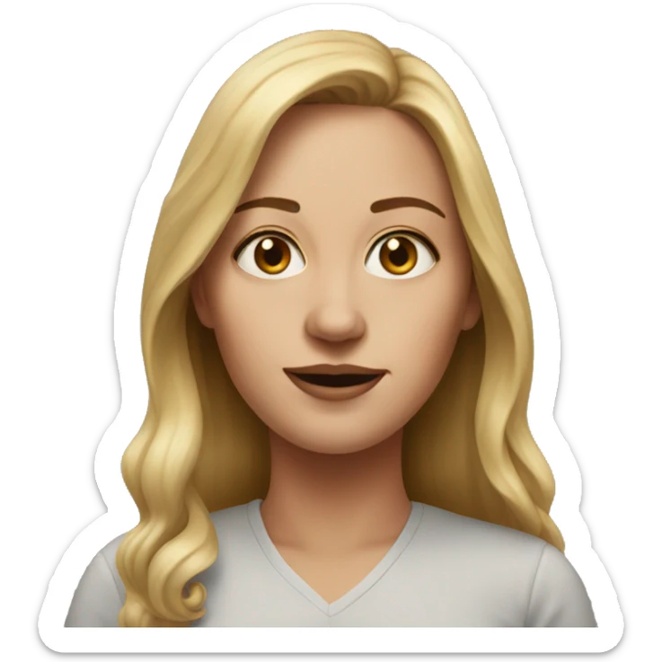 realistic portrait of woman sticker