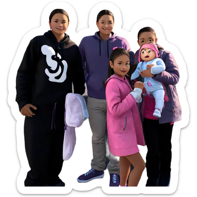 girl in pink dress outdoors sticker