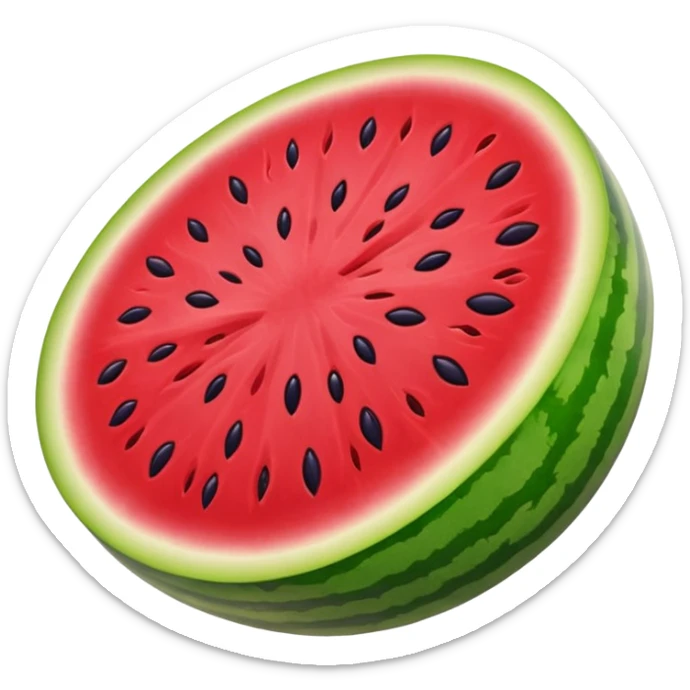 an emoji of an open watermelon but with purple instead of green sticker