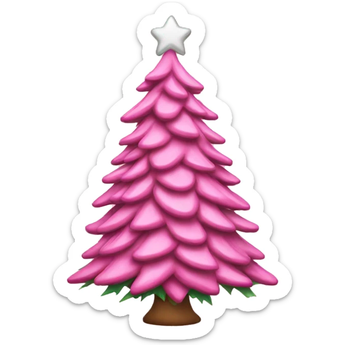 Pink Christmas tree  sticker