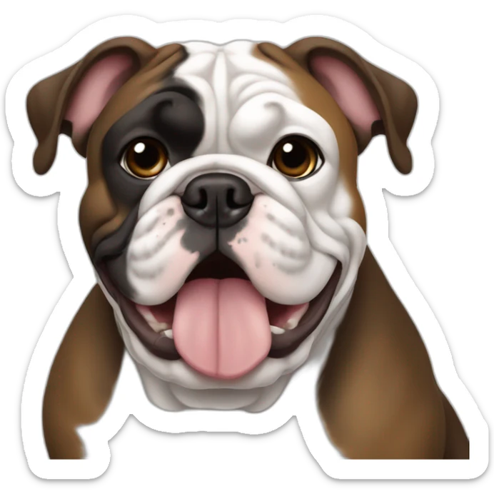 Bulldog French balck ans bulldog French brown sticker