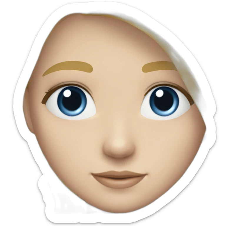 Garçon blanc cheveux blond lisse et yeux bleus avec fille blanche cheveux blond long lisse sticker