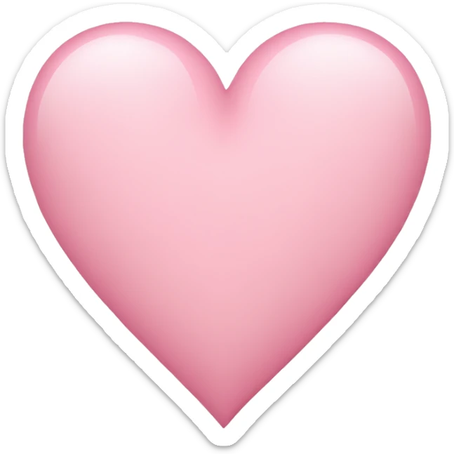Light pink heart sticker
