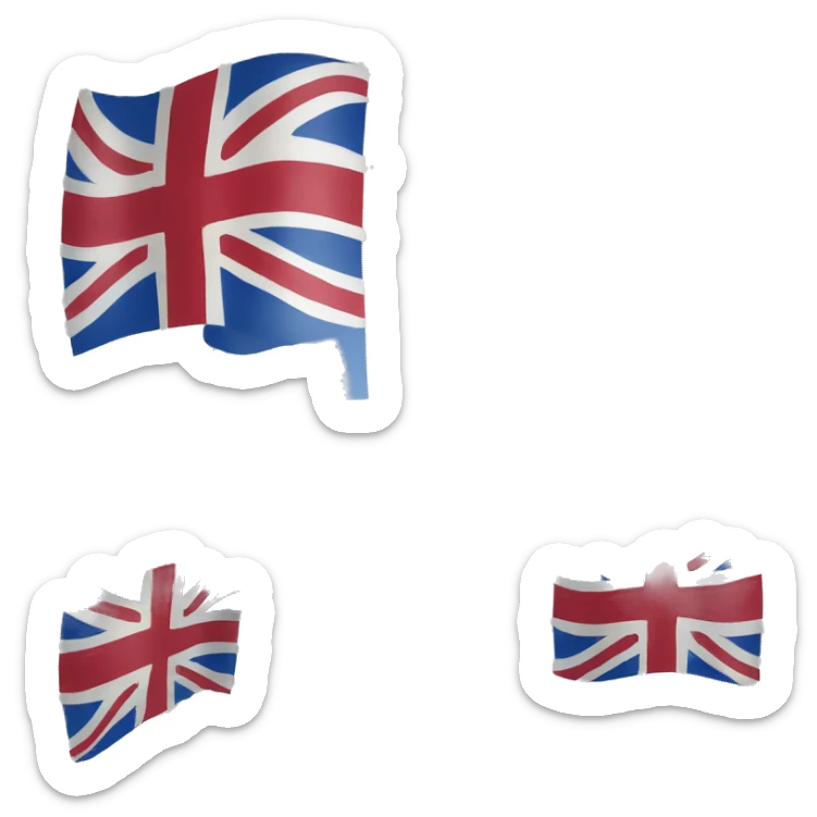 flag with white background and the cross of st andrew in the middle sticker